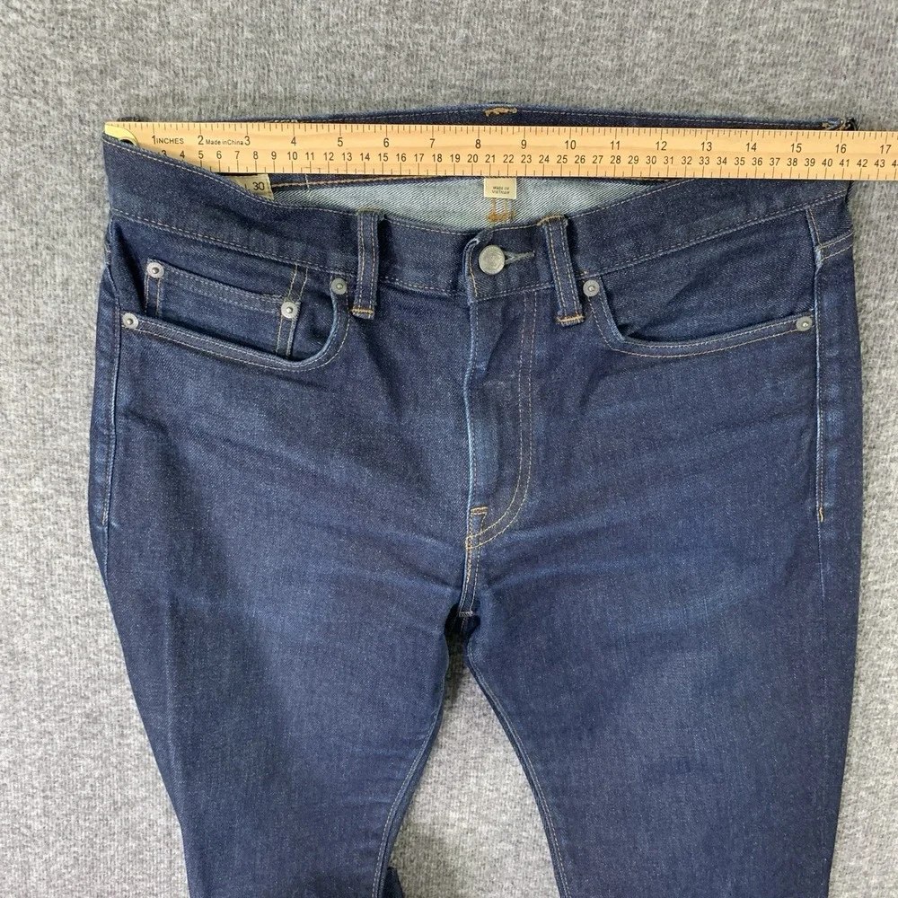 J Crew Japanese Denim Jeans Men 32x29 484 Slim Jurabo Dark Blue